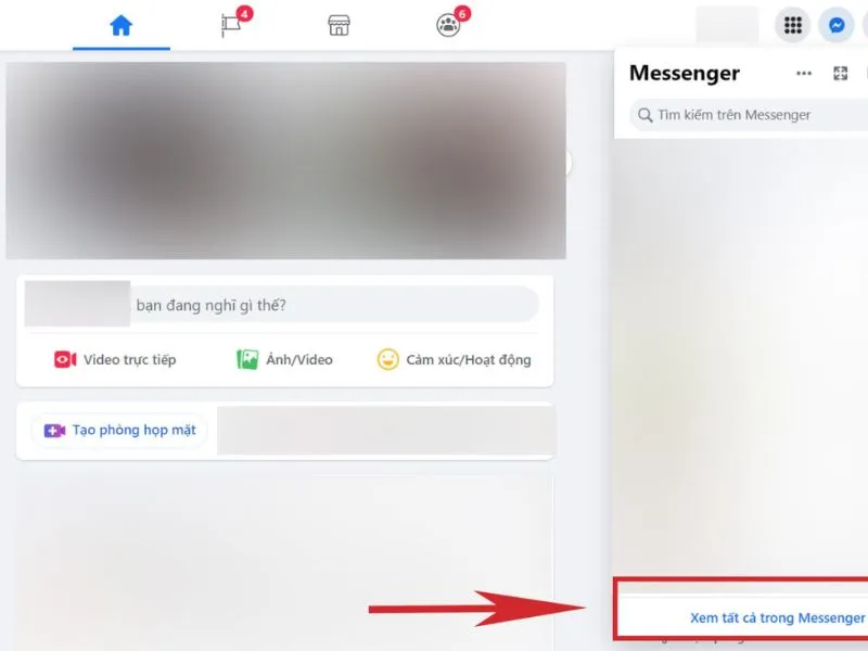 Chọn mục “ Xem tất cả trong Messenger”