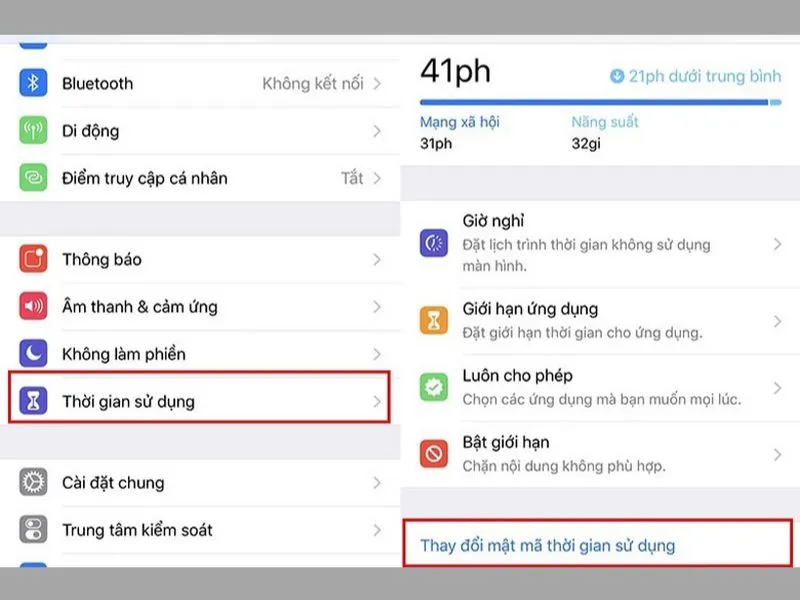 đặt mật mã thời gian sử dụng