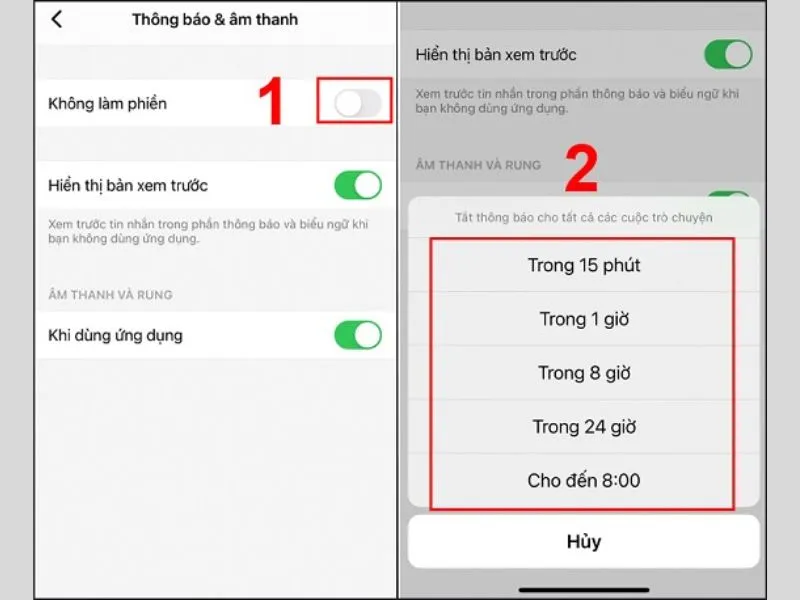 Cách tắt âm báo ứng dụng messenger trên điện thoại iPhone