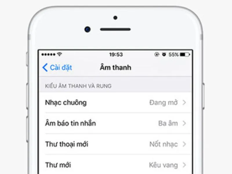 Tìm đến mục Thông báo & âm thanh trong cài đặt