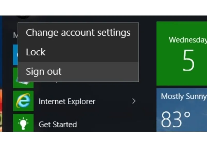 Chọn sign out là cách bật tắt chế độ Dark Mode trên Chrome tại cài đặt