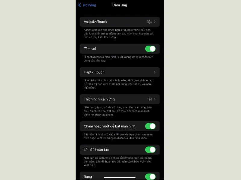 cách bật thanh điều hướng iphone