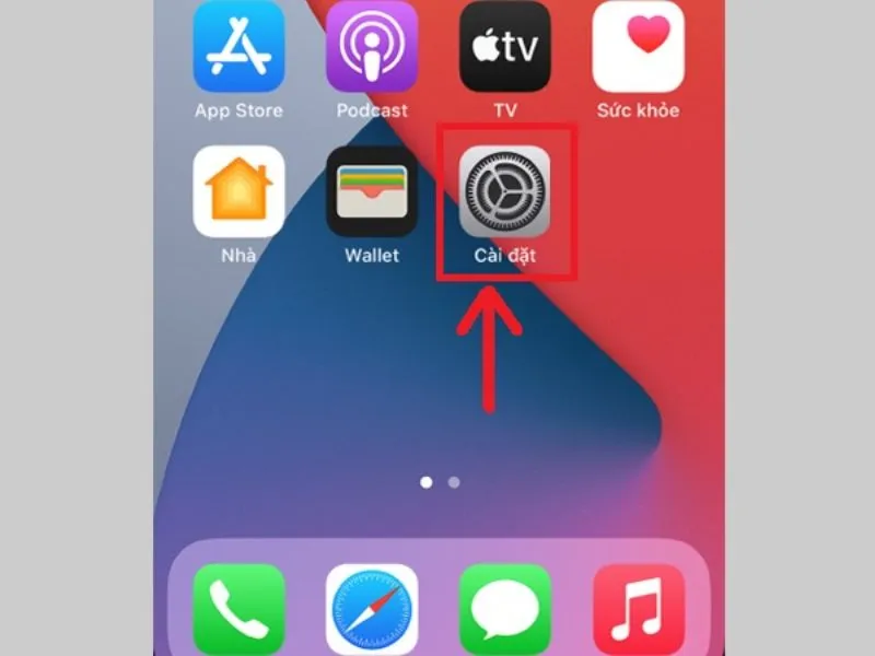 Mở ứng dụng cài đặt để thực hiện cách cài bàn phím Trung Quốc cho iPhone