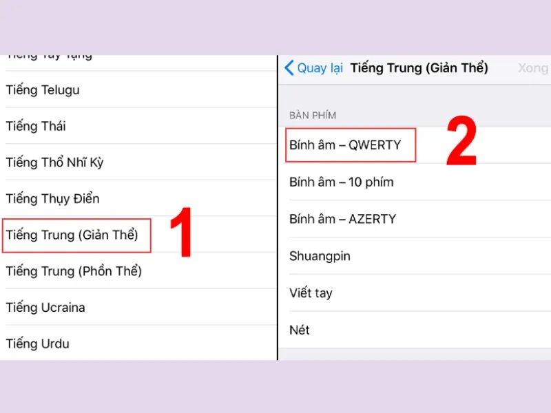 Cách cài bàn phím Trung Quốc cho iPhone trong mục cài đặt