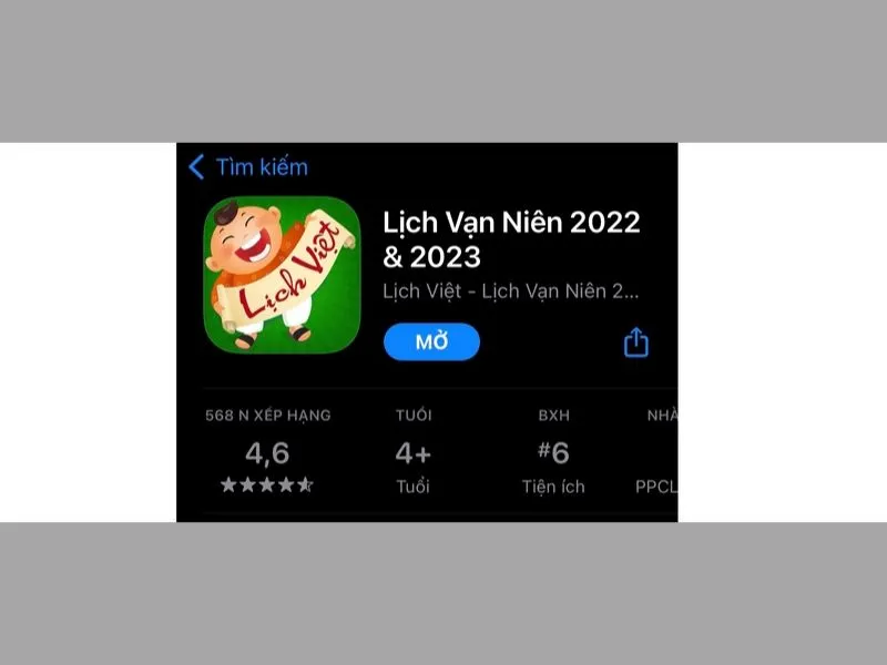 Tìm và cài đặt ứng dụng là Cách cài đặt lịch âm cho iPhone của bạn
