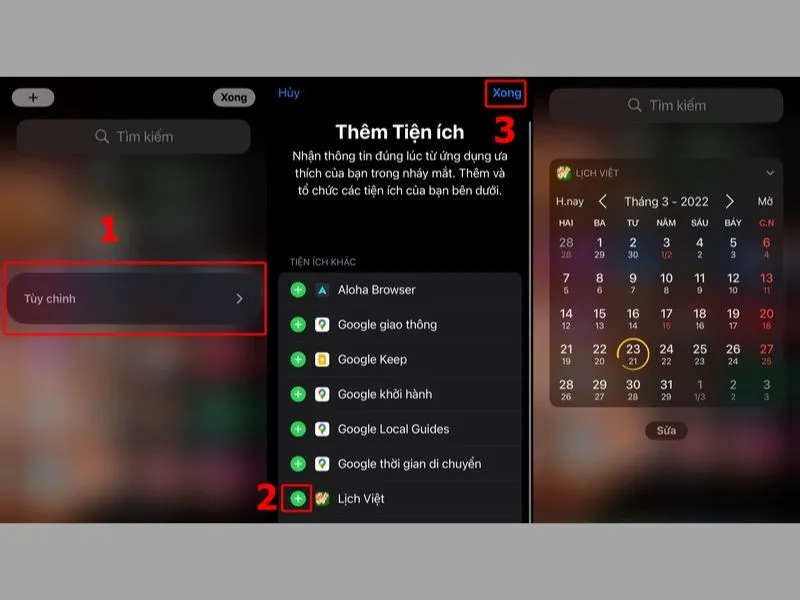 Hướng dẫn thêm Widget
