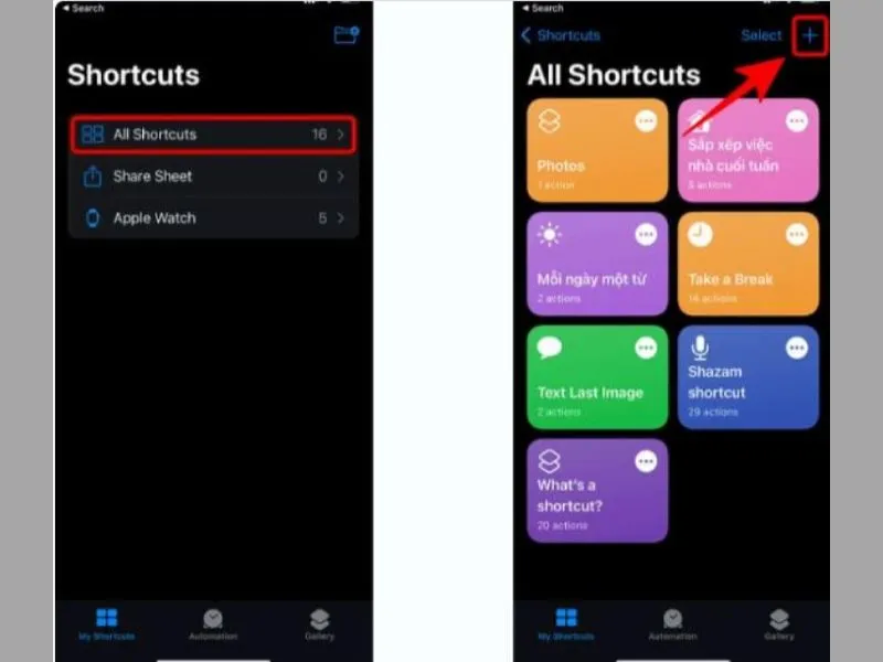 Cách cài đặt phím tắt trên iPhone