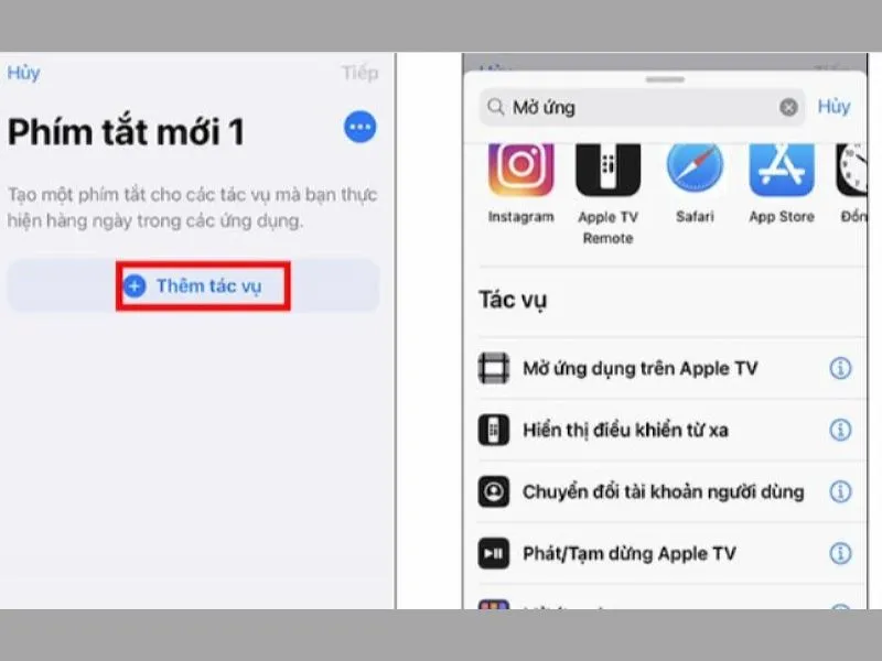 Thuật ngữ tác vụ trong phím tắt là gì?