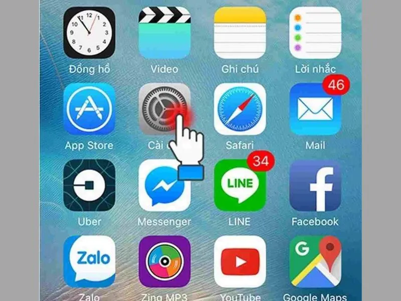 Khắc phục lỗi sim trên iPhone 6 bằng cách tắt mạng di động