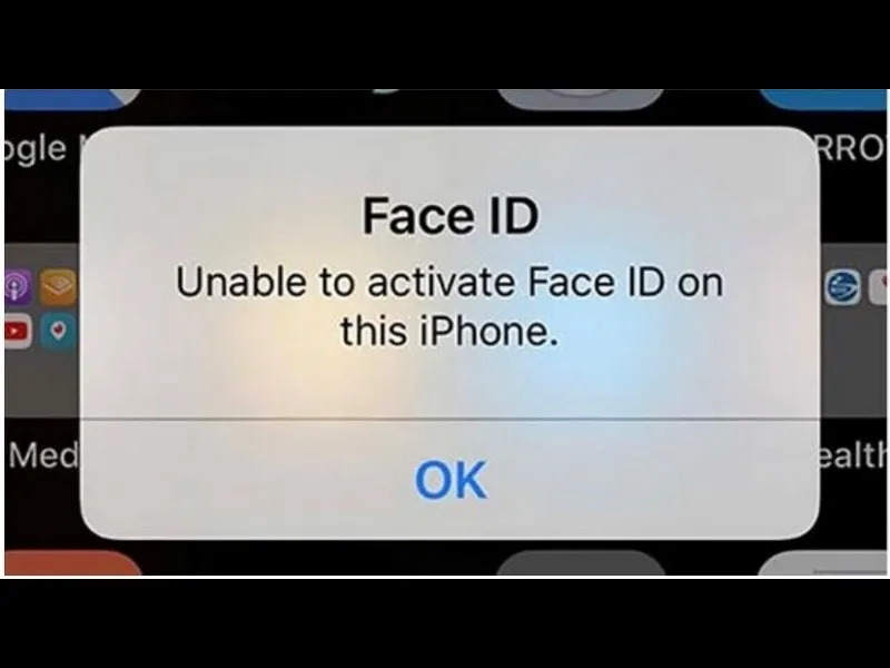 Face id iPhone 12 pro max bị vô hiệu hóa do lỗi linh kiện