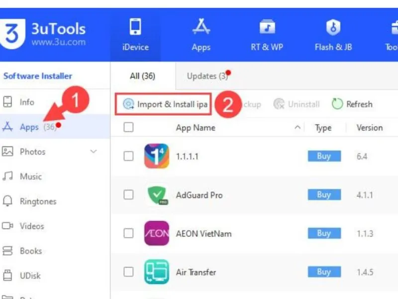 Cách cài file ipa trên iphone không cần Jailbreak