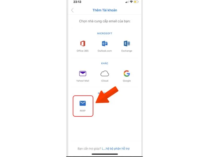 cai tai khoan outlook tren iphone