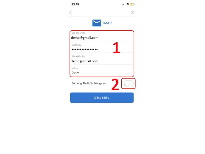 cach cai mail outlook tren dien thoai