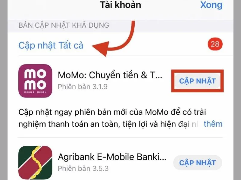 Cách cập nhật ứng dụng trên iPhone theo hình thức thủ công
