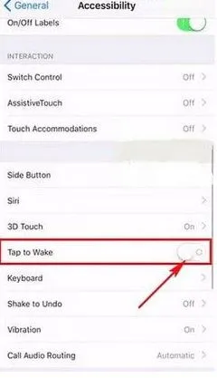 tính năng tap to wake