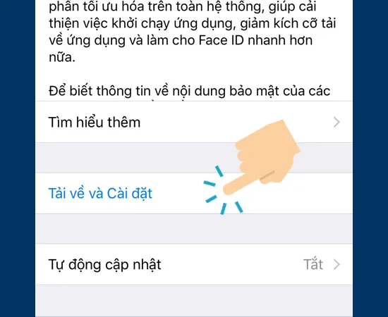 chọn tải về và cài đặt