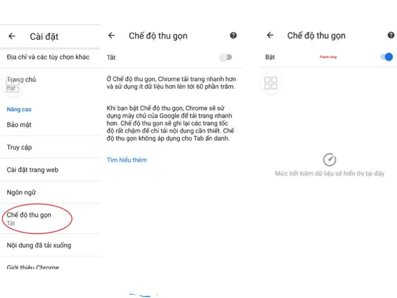 Dùng chế độ tiết kiệm dữ liệu trên trình duyệt Chrome