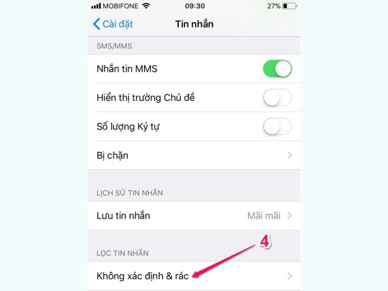 Chọn không xác định và rác