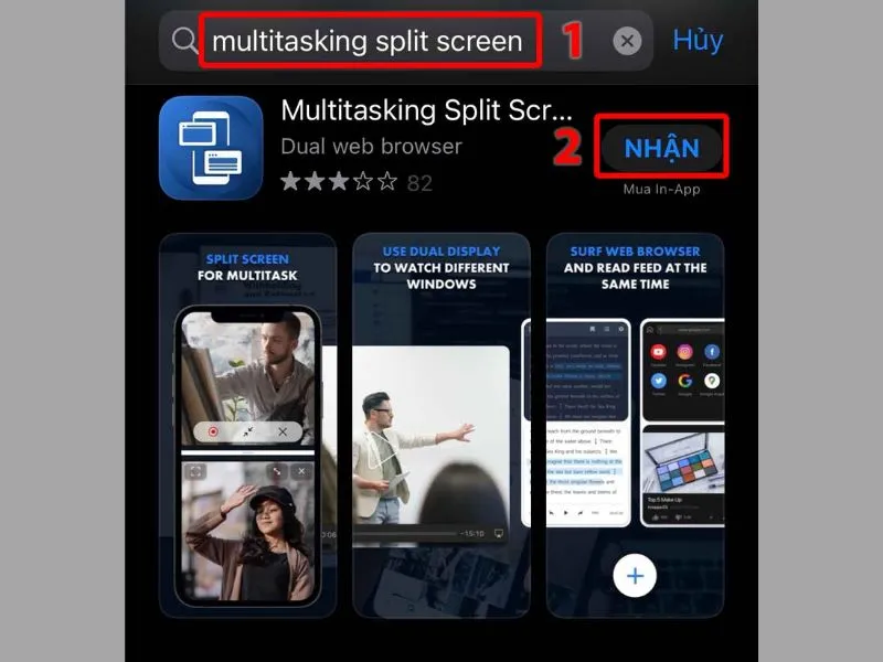Cài đặt Multitasking Split Screen từ App Store trên iPhone của bạn
