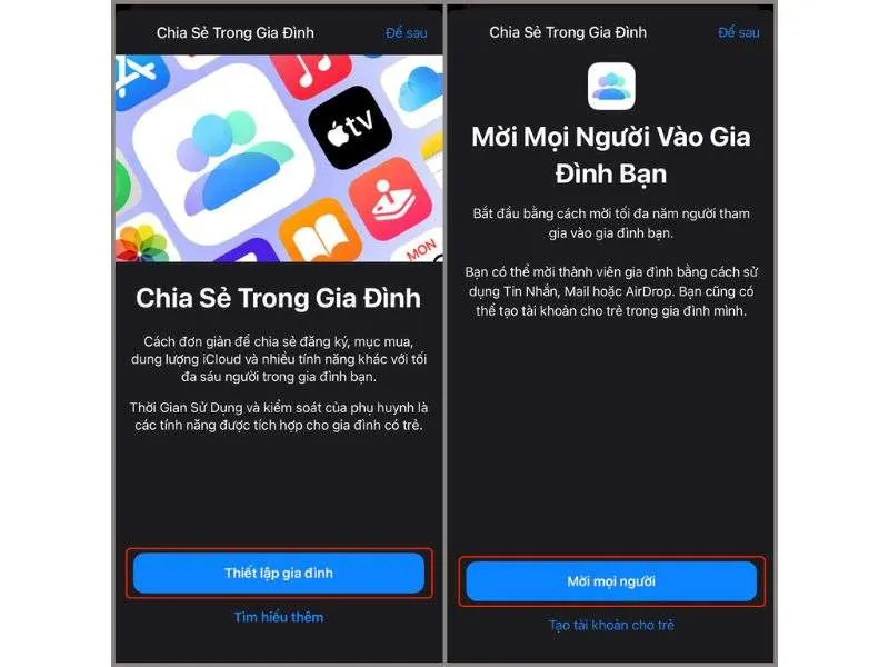 các bước chia sẻ thư viện ảnh trên iPhone