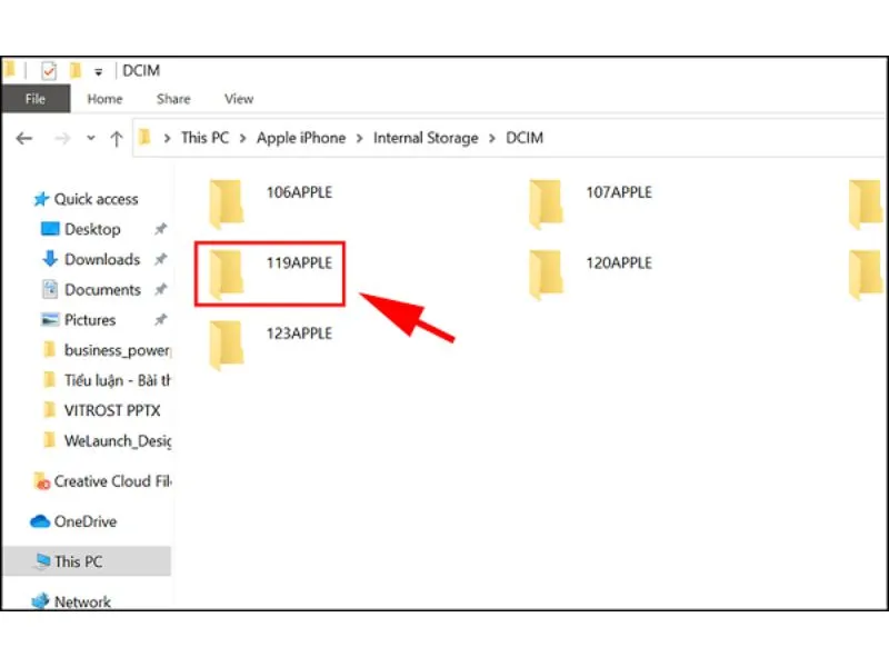 Click chọn thư mục chứa ảnh