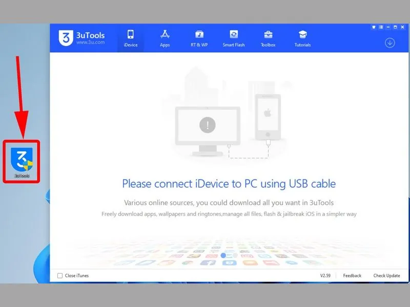 Cách chiếu màn hình điện thoại lên máy tính qua 3uTools