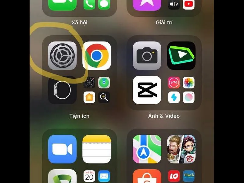 Cách chỉnh camera iPhone 13 Pro Max - Mở mục Setting