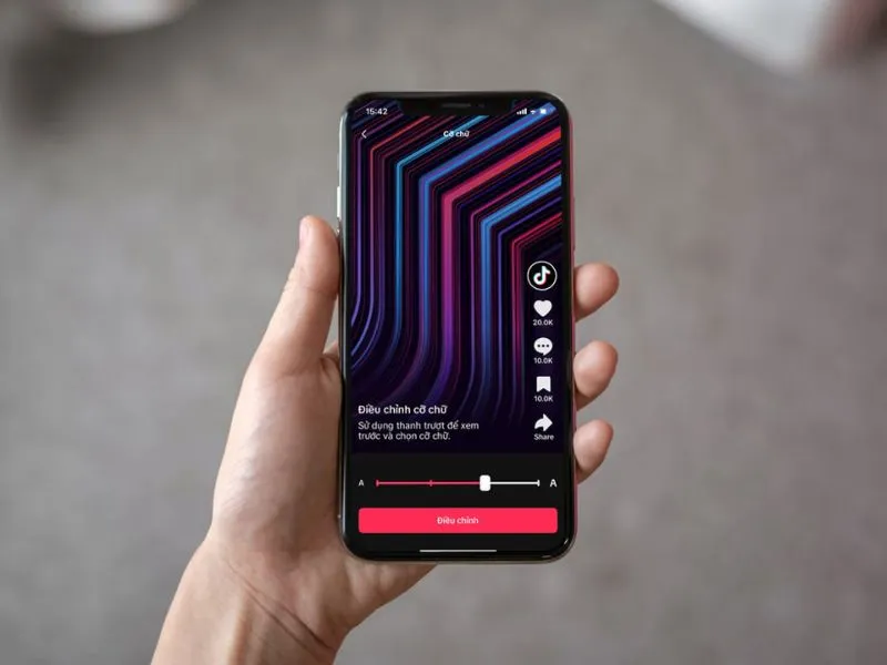 cách chỉnh cỡ chữ hiển thị trên TikTok