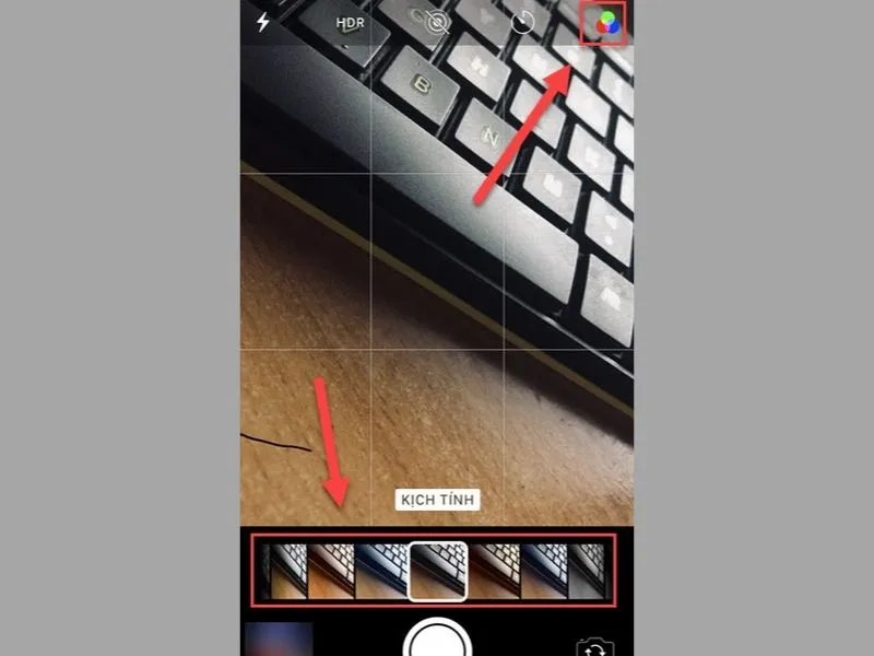 Dùng filter để chụp ảnh trên iPhone
