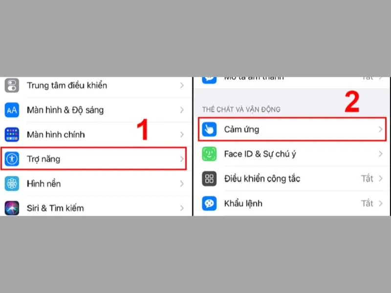 cách chụp màn hình iPhone 12 Pro Max trong mục cài đặt
