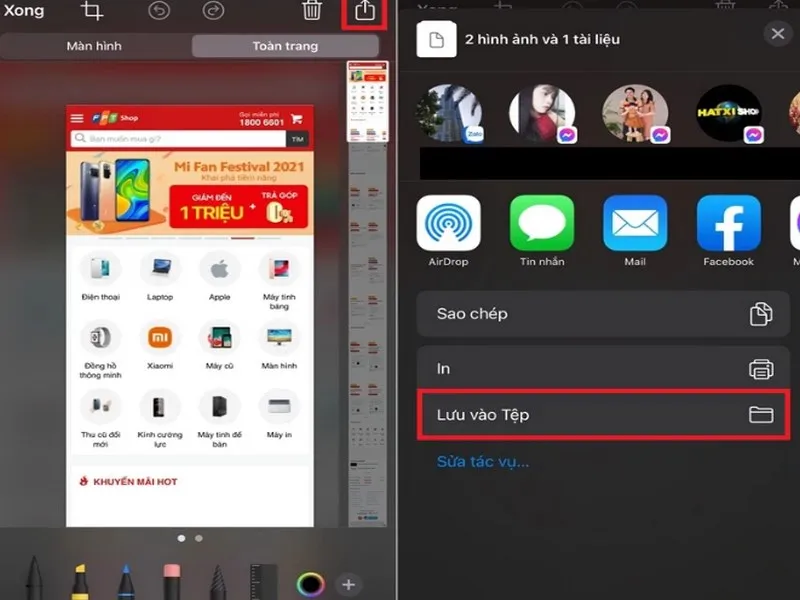 Lưu ảnh vào vị trí mà bạn muốn lưu