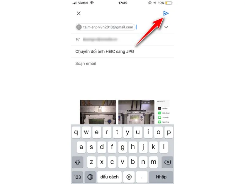Nhập nội dung rồi gửi đi