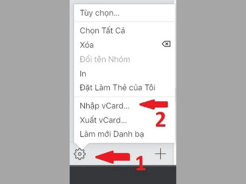 Nhập vCard