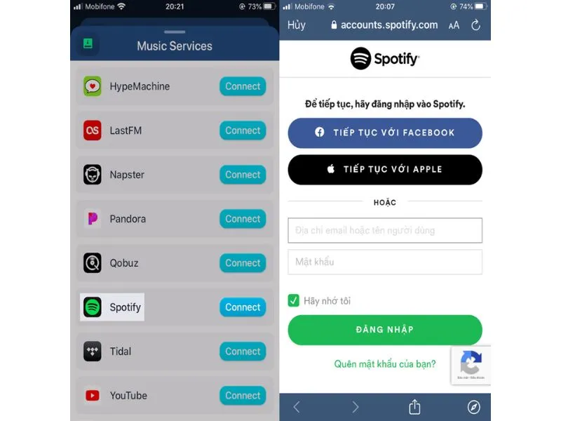  Cách chuyển đổi Playlist từ Spotify sang Apple Music thực hiện đăng nhập