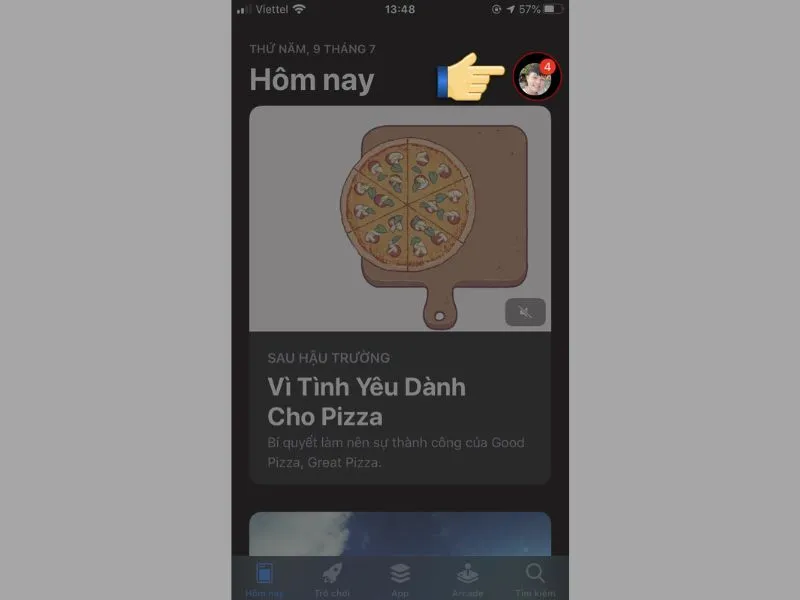 Cách chuyển vùng ở iPhone bằng App Store bước 1