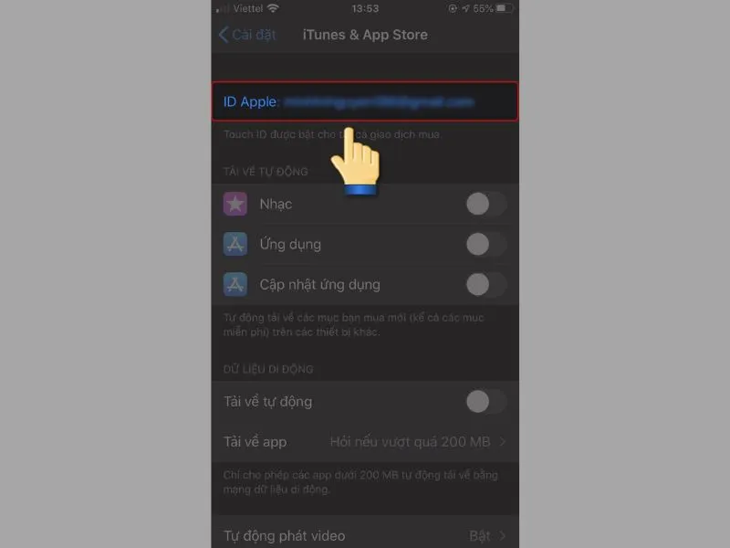 Chuyển vùng App Store bằng ứng dụng Cài đặt bước 2