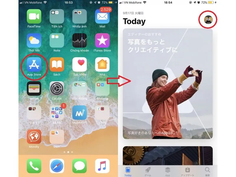 thông qua App Store