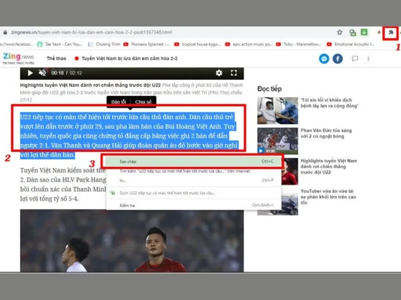 Cách copy nội dung trên web bị khóa bằng tiện ích