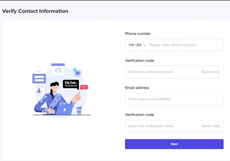 Cách đăng sản phẩm trên TikTok Shop, đầu tiên phải đăng ký tk
