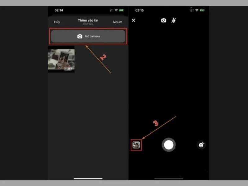 Truy cập vào Camera để chọn video dài mà bạn muốn