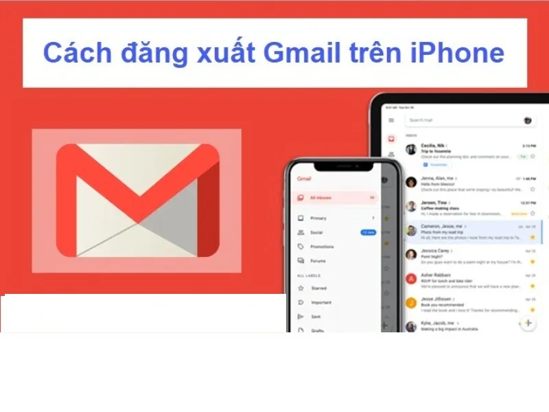Phương pháp đăng xuất ứng dụng Gmail trên điện thoại iPhone