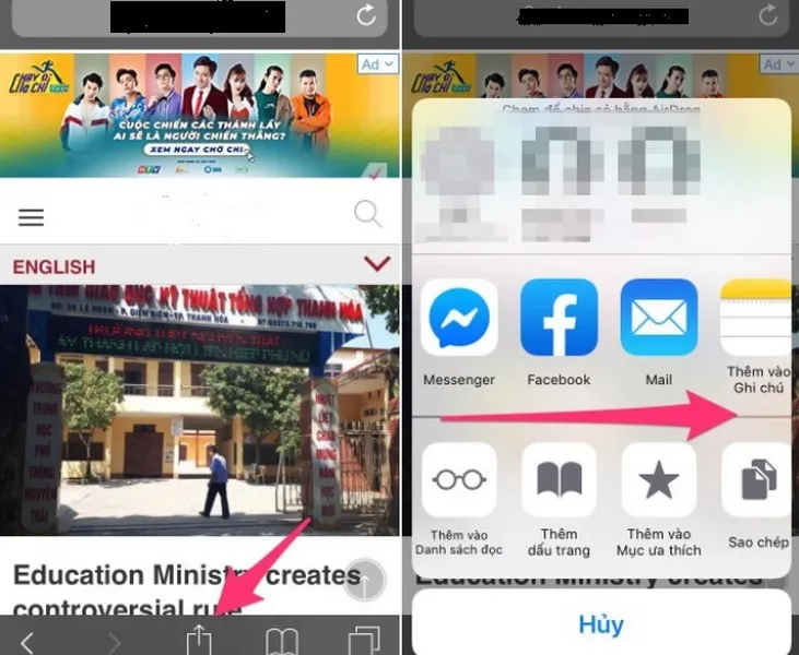 cách dịch trang web trên safari iphone