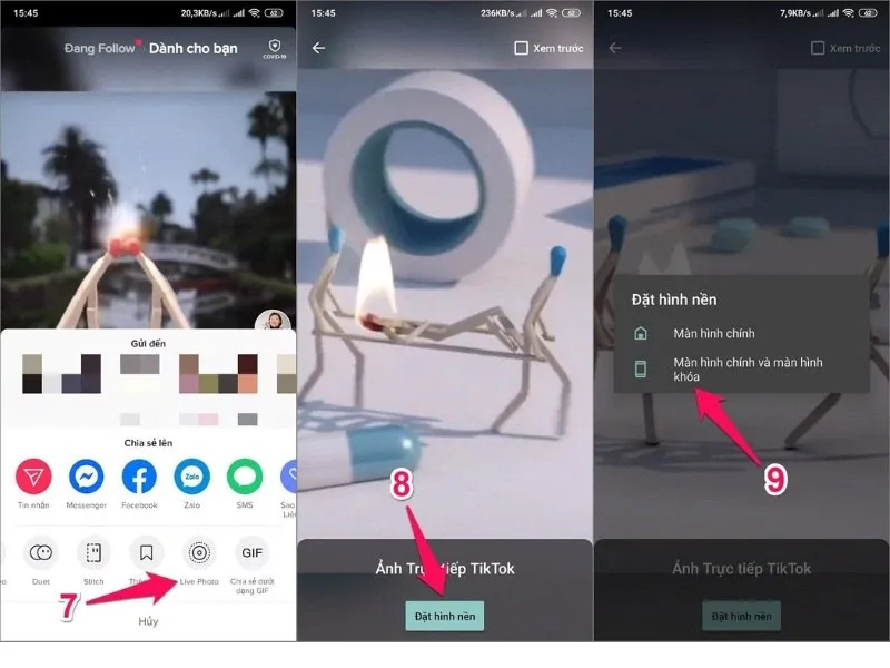 Chọn phần “Livephoto” để thay đổi hình nền cho máy