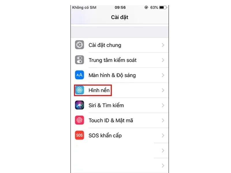 vao phan hinh nen de thiet lap hinh nen moi
