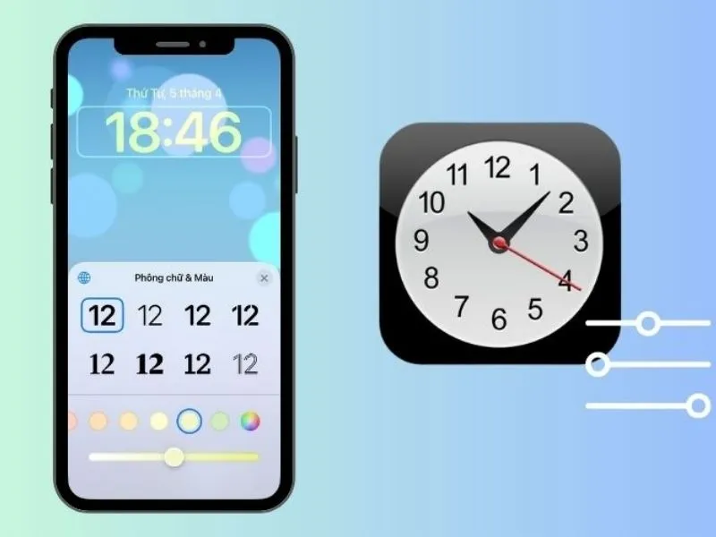 Hướng dẫn cách đổi màu giờ trên iPhone iOS 15