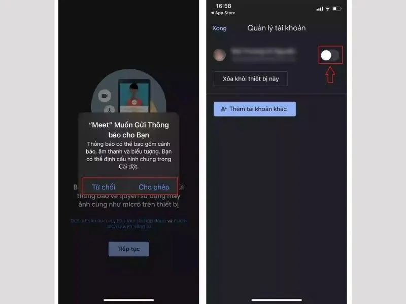 Đăng nhập Gmail vào quản lý tài khoản trên Google Meet