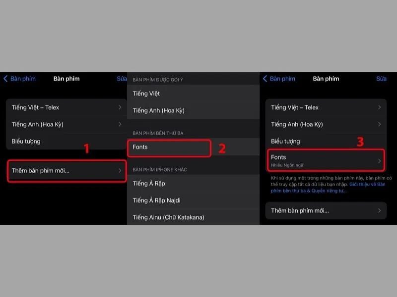 Cấp quyền sử dụng App Fonts