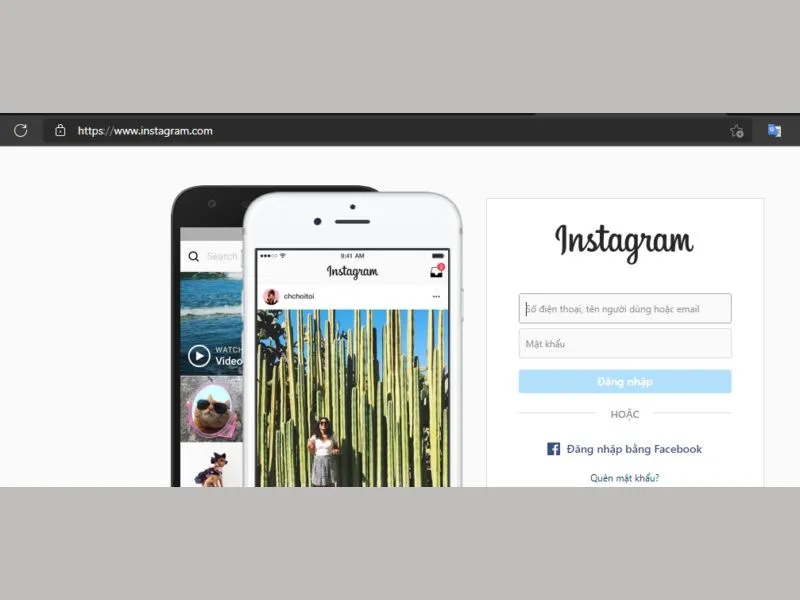 Đăng nhập vào tài khoản Instagram của bạn