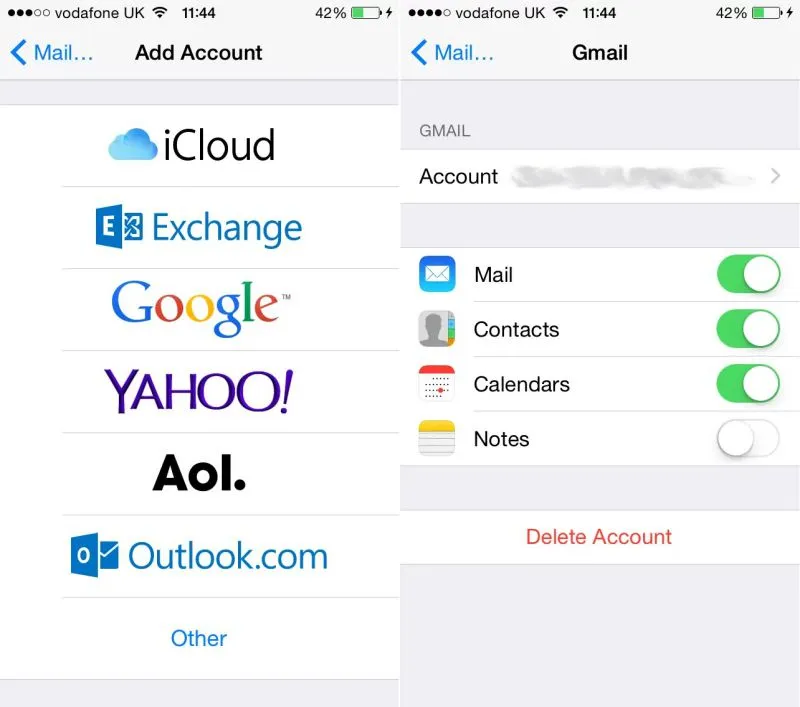 Cách đồng bộ danh bạ trên iphone 6s từ Gmail