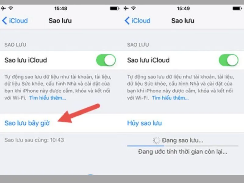 iCloud dễ dàng di chuyển dữ liệu từ thiết bị này sang thiết bị khác